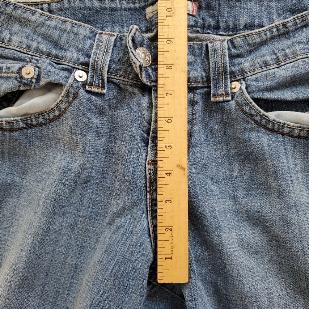 Levis 542 Flare Jeans Womens 16 W Blue Denim Flap Pocket - Picture 13 of 15